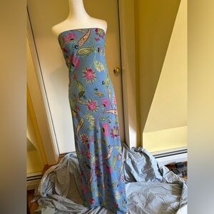 Paisley strapless dress